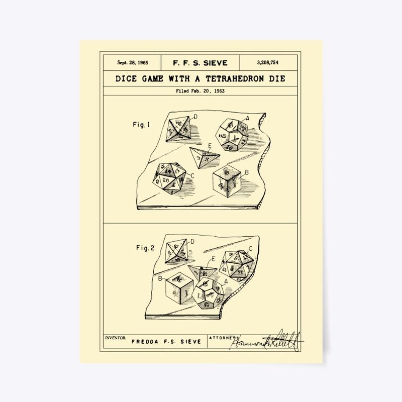 Dice Game Patent (Black)